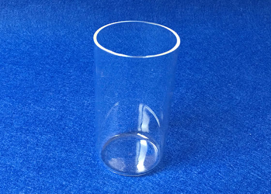 하는 편평한 바닥 유형 석영 시험관 OD60mm 높은 순수성 SiO2 물자 협력 업체